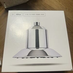 Afina A-01 Filtered Shower Head Chrome High Pressure Chlorine Filter NEW OpenBox